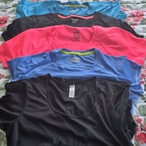 Women’s Short Sleeve Active Tee - Black, Pink, Blue